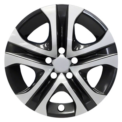 Toyota Rav4 Silver / Gloss Black Wheel Covers (17"), 4pc  2013, 2014, 2015, 2016, 2017, 2018