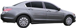 Honda Accord Sedan Body Side Moldings with chrome inserts, 2008, 2009, 2010, 2011, 2012