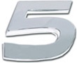 Premium 3D Chrome Individual Letters & Numbers - Number 5