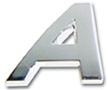 Premium 3D Chrome Individual Letters & Numbers - Letter A