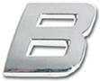 Premium 3D Chrome Individual Letters & Numbers - Letter B