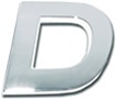 Premium 3D Chrome Individual Letters & Numbers - Letter D