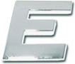 Premium 3D Chrome Individual Letters & Numbers - Letter E