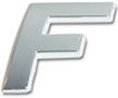 Premium 3D Chrome Individual Letters & Numbers - Letter F