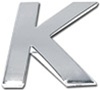 Premium 3D Chrome Individual Letters & Numbers - Letter K