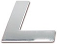 Premium 3D Chrome Individual Letters & Numbers - Letter L