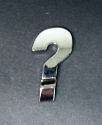 Premium 3D Chrome Individual Letters & Numbers - Question Mark