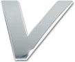Premium 3D Chrome Individual Letters & Numbers - Letter V