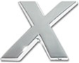 Premium 3D Chrome Individual Letters & Numbers - Letter X