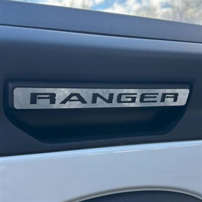 Ford Ranger Chrome Tailgate Handle Accent Trim with RANGER cut-out, 2024, 2025, 2026