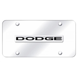 Chrome License Plate - Dodge