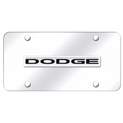 Chrome License Plate - Dodge