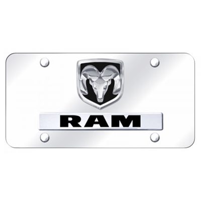 Chrome License Plate - Ram