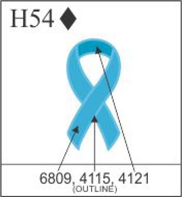 Katzkin Embroidery - Blue Awareness Ribbon