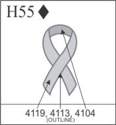 Katzkin Embroidery - Silver Awareness Ribbon