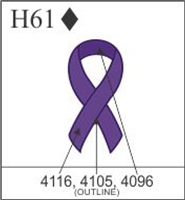 Katzkin Embroidery - Purple Awareness Ribbon