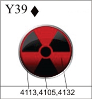 Katzkin Embroidery - Red Radioactive Symbol