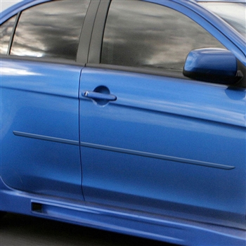 Mitsubishi Lancer Painted Body Side Moldings, 4pc 2008, 2009, 2010, 2011, 2012, 2013, 2014, 2015, 2016, 2017