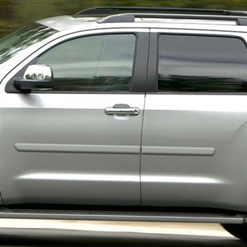 Toyota Sequoia Painted Body Side Moldings, 4pc 2008, 2009, 2010, 2011, 2012, 2013, 2014, 2015, 2016, 2017, 2018, 2019, 2020, 2021, 2022