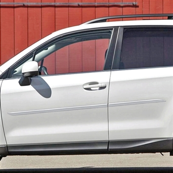 Subaru Forester Painted Body Side Moldings (beveled design), 4pc 2009, 2010, 2011, 2012, 2013, 2014, 2015, 2016, 2017, 2018