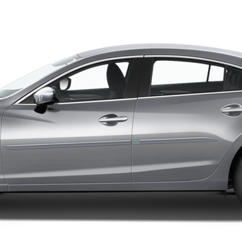 Mazda 6 Painted Body Side Moldings (beveled design), 4pc 2014, 2015, 2016, 2017, 2018, 2019, 2020, 2021
