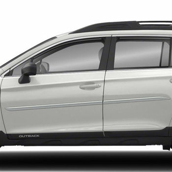 Subaru Outback Painted Body Side Moldings (beveled design), 2010, 2011, 2012, 2013, 2014, 2015, 2016, 2017, 2018, 2019