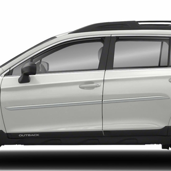 Subaru Outback Painted Body Side Moldings (beveled design), 4pc 2010, 2011, 2012, 2013, 2014, 2015, 2016, 2017, 2018, 2019