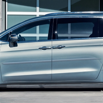 Chrysler Pacifica Painted Body Side Moldings (beveled design), 2017, 2018, 2019, 2020, 2021, 2022, 2023, 2024