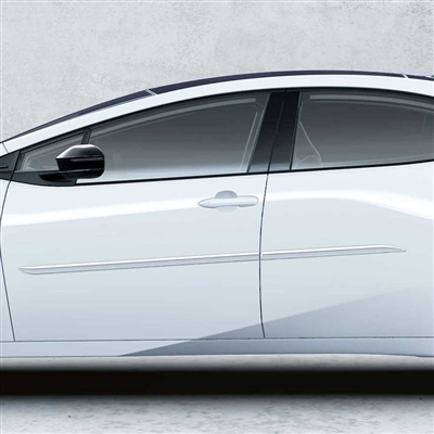 Toyota Prius Painted Body Side Moldings (beveled design), 2023, 2024