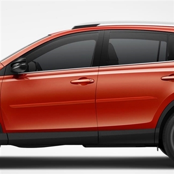 Toyota Rav4 Painted Body Side Moldings (beveled design), 4pc 2013, 2014, 2015, 2016, 2017, 2018