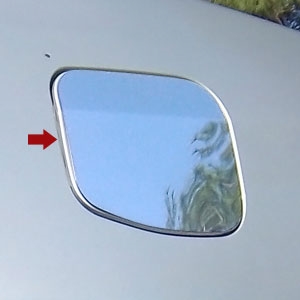 Toyota Corolla Chrome Fuel Door Trim, 2014, 2015, 2016, 2017, 2018, 2019