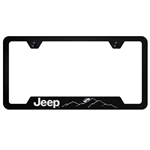 Jeep Mountain Logo Black License Plate Frame