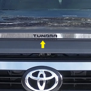 Toyota Tundra Chrome Hood Accent Trim, 2014, 2015, 2016, 2017, 2018, 2019, 2020, 2021