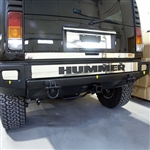 Hummer H2 Stainless Steel Rear Bumper Cover Trim, 2003, 2004, 2005, 2006, 2007, 2008, 2009
