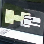 Hummer H2 Chrome Rear Tailgate Emblem, 2003, 2004, 2005, 2006, 2007, 2008, 2009