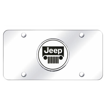 Jeep Chrome License Plate with Logo
