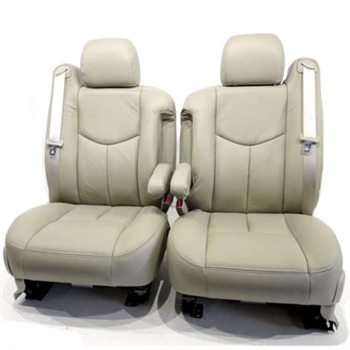 GMC Sierra CREW CAB Katzkin Leather Seat Upholstery, 2003, 2004, 2005, 2006 (2 passenger front seat)