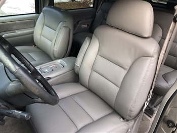 GMC Yukon 4 Door Katzkin Leather Seat Upholstery (2 passenger front seat, factory leather replacement), 1995, 1996, 1997, 1998, 1999