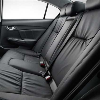 Honda Civic Sedan LX / HF / Hybrid Katzkin Leather Seat Upholstery, 2012, 2013 (gathered design)