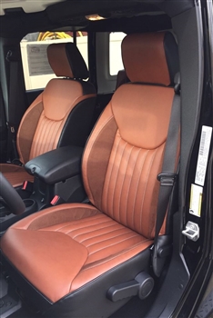 Jeep Wrangler 4 Door Aviator Edition Katzkin Leather Seat Upholstery, 2018 (JK Body without front seat SRS airbags)