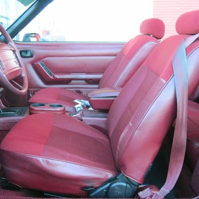 Ford Mustang LX Base Convertible Katzkin Leather Seat Upholstery, 1985, 1986, 1987, 1988, 1989, 1990, 1991, 1992, 1993