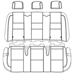 Ford Transit Wagon XL Katzkin Leather Seat Upholstery (2nd row solid bench for 3 passengers, no arm), 2015, 2016, 2017, 2018, 2019, 2020, 2021, 2022