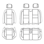 Ford Transit Wagon XL Katzkin Leather Seat Upholstery (4th row split bench, no arms), 2015, 2016, 2017, 2018, 2019, 2020, 2021, 2022