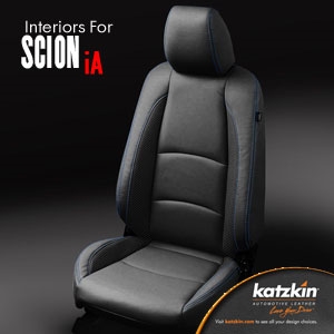 Scion iA Sedan Katzkin Leather Seat Upholstery, 2016, 2017