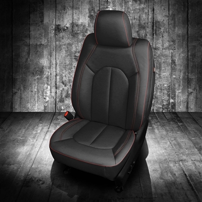 Chrysler Pacifica Limited / Touring Katzkin Leather Seat Upholstery (7 or 8 passenger, factory DVD player), 2017, 2018, 2019, 2020, 2021, 2022, 2023, 2024, 2025, 2026