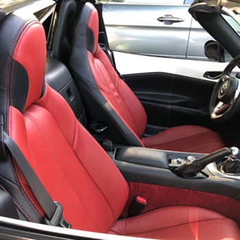 Fiat 124 Spyder Katzkin Leather Seat Upholstery (with headrest speakers), 2017, 2018, 2019, 2020