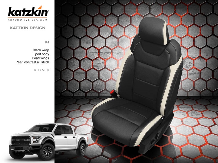 Ford F150 Crew Cab Raptor Katzkin Leather Seat Upholstery (with inflatable  rear seat belts), 2018 | ShopSAR.com