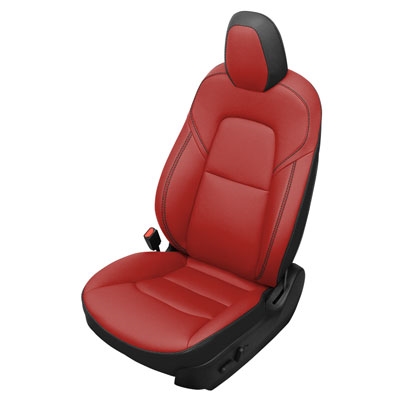 Tesla Model 3 Katzkin Leather Seat Upholstery Covers (rounded rear insert), 2018, 2019, 2020, 2021, 2022, 2023
