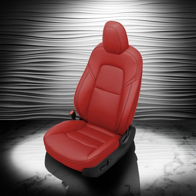 Tesla Model 3 Katzkin Leather Seat Upholstery Covers (square rear insert), 2018, 2019, 2020, 2021, 2022, 2023