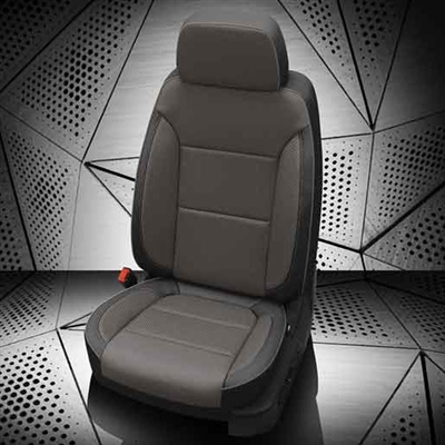 Chevrolet Silverado REGULAR CAB Katzkin Leather Interior (3 passenger front seat, w/ under seat storage, w/o top lid storage, round insert), 2022, 2023